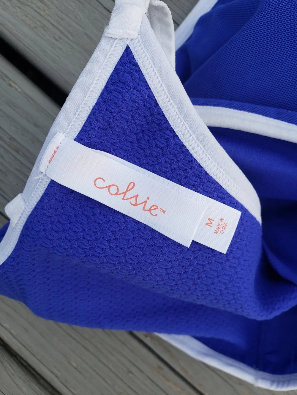 Colsie Ribbed Contrast Trim Layered Bralette - Medium - Picture 4 of 8